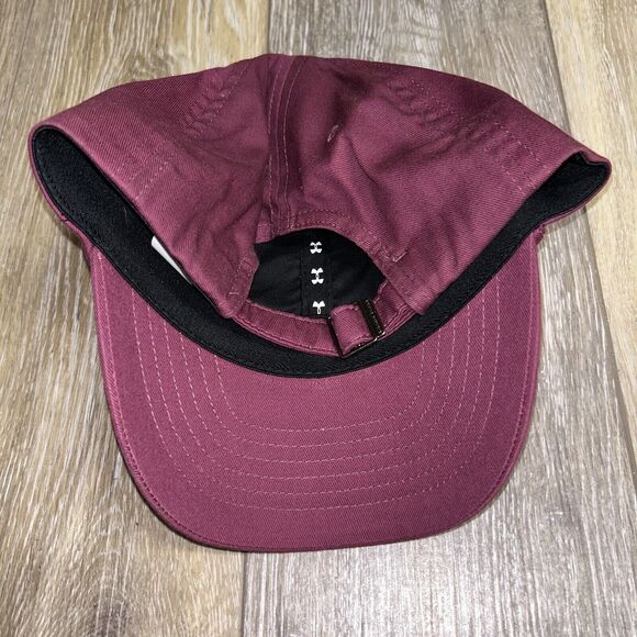 Under Armour Hat One Size Free Fit Maroon Red Baseball Cap Hat Womens Adjustable - Picture 6 of 10